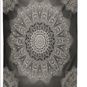 Black and White Serenity Tapestry
